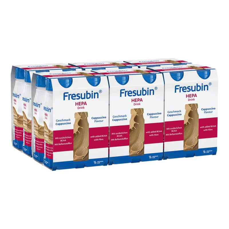 Fresubin Hepa Drink Cappuccino Trinkflasche 24x200 ml von Fresenius Kabi Deutschland GmbH PZN 08101700