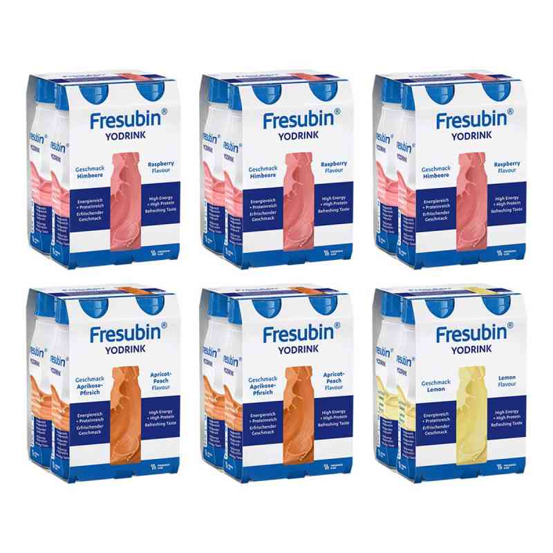 Fresubin YoDrink Mischkarton | Trinknahrung mit Eiweiß 6x4x20 ml von Fresenius Kabi Deutschland GmbH PZN 08101799