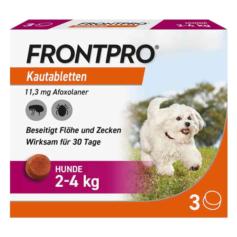 FRONTPRO Kautabletten Hund 2-4 kg 3 stk von Boehringer Ingelheim VETMEDICA GmbH PZN 18654274