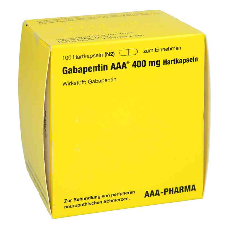 Gabapentin Aaa 400 Mg Hartkapseln 100 stk von AAA - Pharma GmbH PZN 00451783
