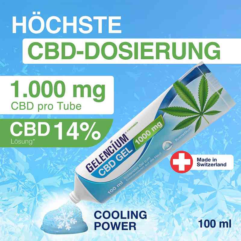 GELENCIUM Cannabis CBD Gel 1000 mg kühlend 100 ml