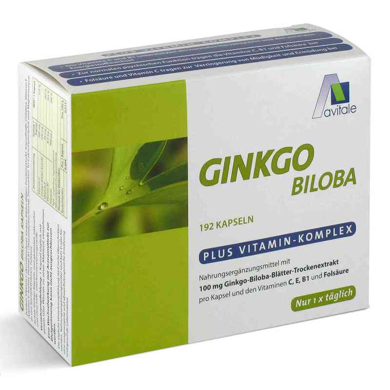 Ginkgo 100 mg + Vitamine C, E, B1 und Folsäure Kapseln 192 stk von Avitale GmbH PZN 02909335