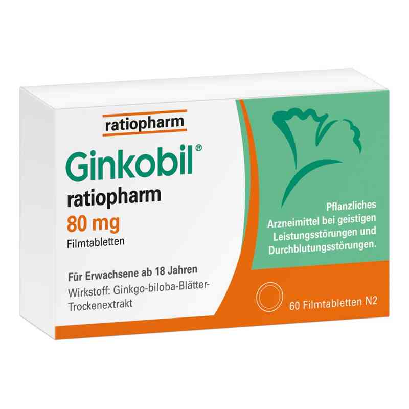 Ginkobil ratiopharm 80mg mit Ginkgo biloba 60 stk von ratiopharm GmbH PZN 06680846