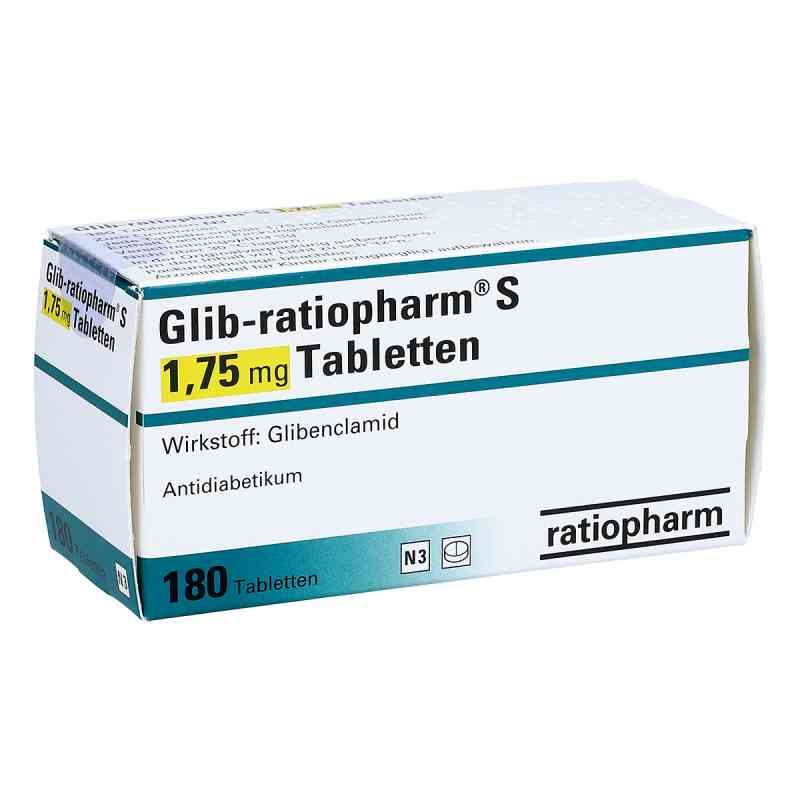 Glib-ratiopharm S 1,75 mg Tabletten 180 stk von ratiopharm GmbH PZN 06714798