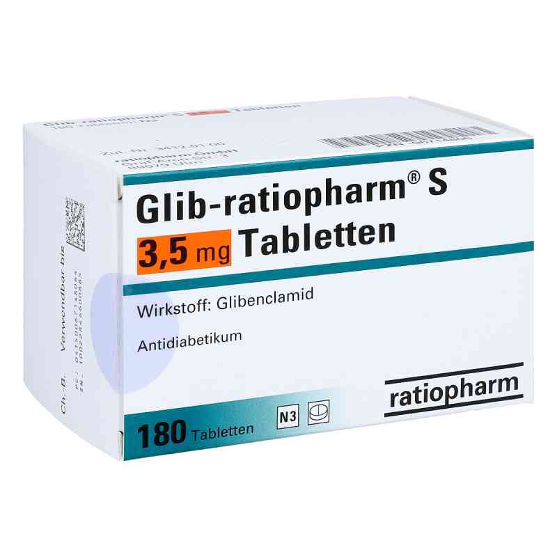 Glib-ratiopharm S 3,5 mg Tabletten 180 stk von ratiopharm GmbH PZN 06714806