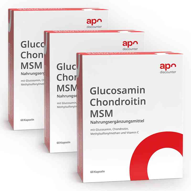 Glucosamin Chondroitin MSM Kapseln von apodiscounter 3x60 stk von apo.com Group GmbH PZN 08102166