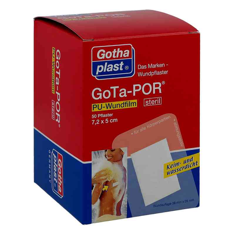 Gota-por Pu Wundfilm 7,2x5 cm steril Pflaster 50 stk von Gothaplast GmbH PZN 03182450