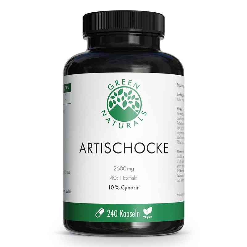 Green Naturals Artischocke 2600mg mit 10% Cynarin Kapseln 240 stk von Heilpflanzenwohl GmbH PZN 19483372
