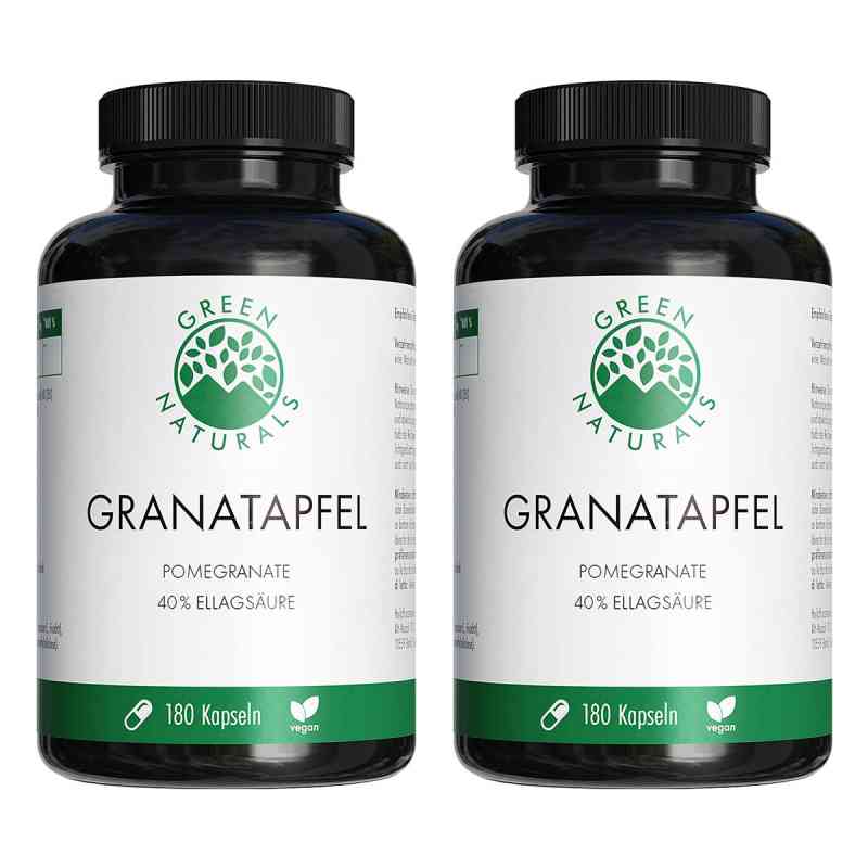 GREEN NATURALS Granatapfel + 40% Ellagsäure Kapseln 2x180 stk von Heilpflanzenwohl GmbH PZN 08106204