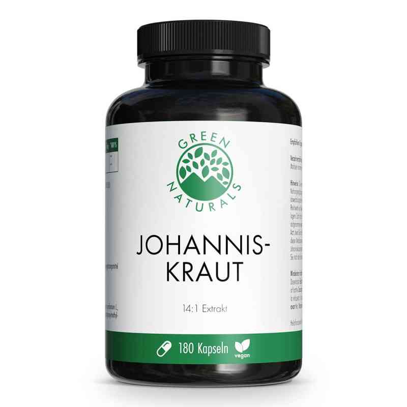 Green Naturals Johanniskraut 850mg Kapseln hochdosiert vegan 180 stk von Heilpflanzenwohl GmbH PZN 19524970