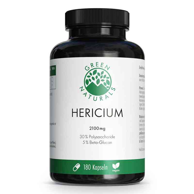 GREEN NATURALS Lions Mane Hericium 2100 mg Kapseln vegan 180 stk von Heilpflanzenwohl GmbH PZN 19107491