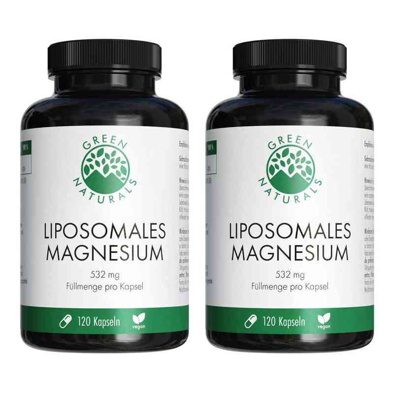 Green Naturals Magnesiumcitrat Liposomal Veg.kaps. 2x120 stk von Heilpflanzenwohl GmbH PZN 08102961