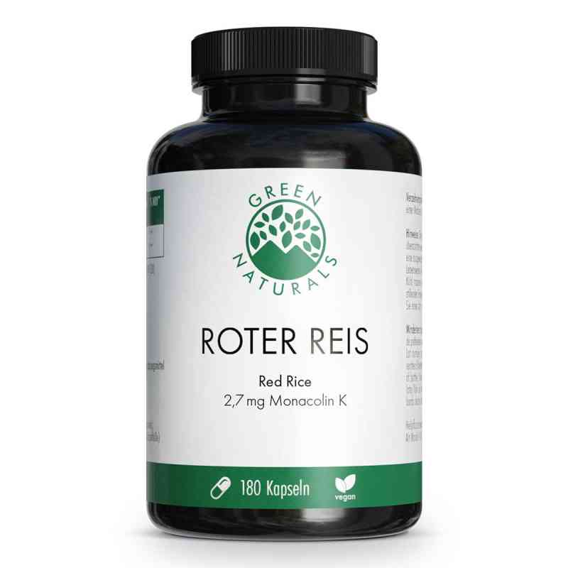 GREEN NATURALS Roter Reis Monacolin K Kapseln vegan 180 stk von Heilpflanzenwohl GmbH PZN 18404330