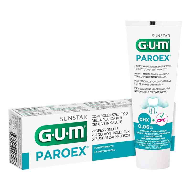 GUM PAROEX Zahnpasta 0,06% CHX 75 ml von Sunstar Deutschland GmbH PZN 00196285