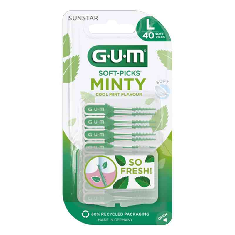 GUM SOFT-PICKS® MINTY Interdentalsticks Large 40 stk von Sunstar Deutschland GmbH PZN 18855498