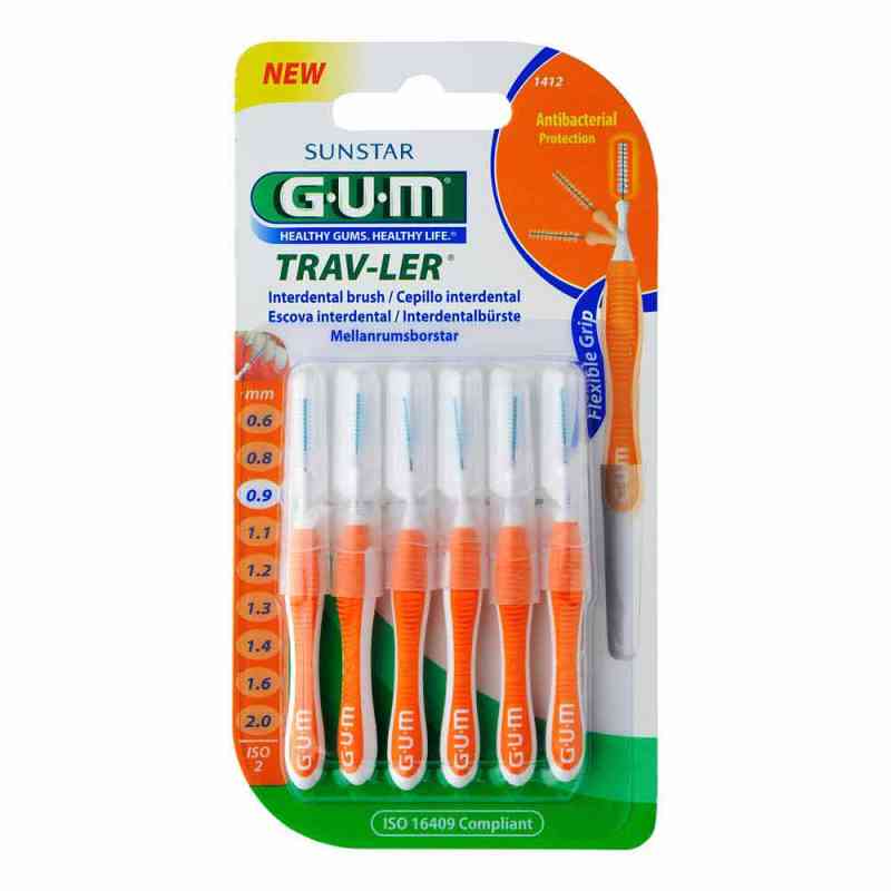 GUM TRAV-LER 0,9 mm orange (Kerze)  6 stk von Sunstar Deutschland GmbH PZN 09714422
