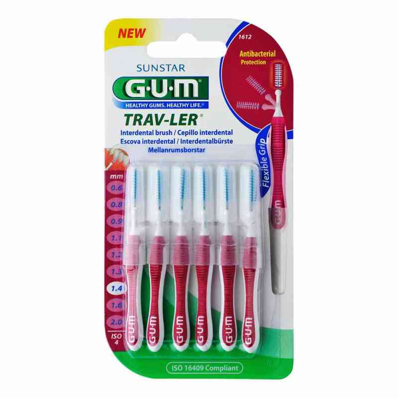 GUM TRAV-LER 1,4 mm pink (Kerze)  6 stk von Sunstar Deutschland GmbH PZN 09714439