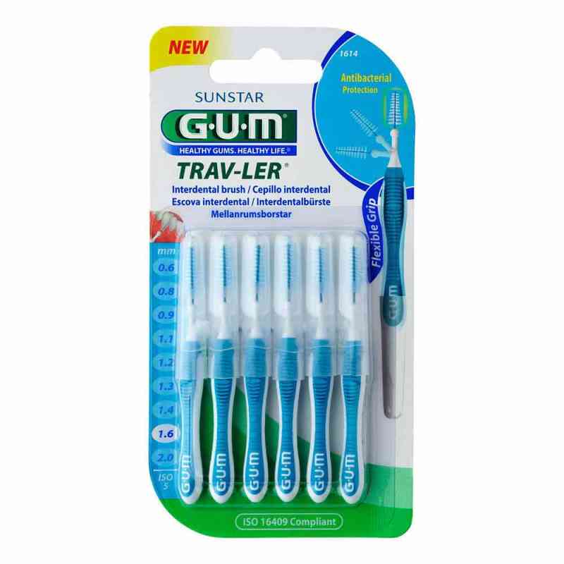 GUM TRAV-LER 1,6 mm blau (Tanne)  6 stk von Sunstar Deutschland GmbH PZN 09714333