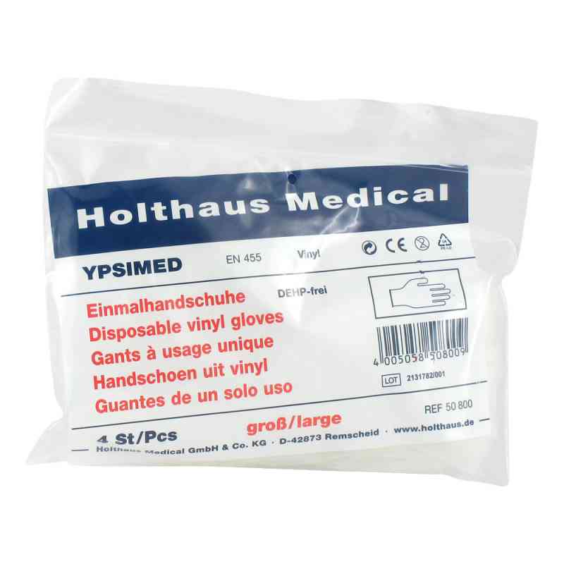 Handschuhe Einmal Ypsimed Vinyl gross 4 stk von Holthaus Medical GmbH & Co. KG PZN 03369964