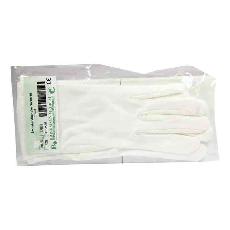 Handschuhe Zwirn Bw Größe 10  weiss 2 stk von Brinkmann Medical ein Unternehme PZN 03163866