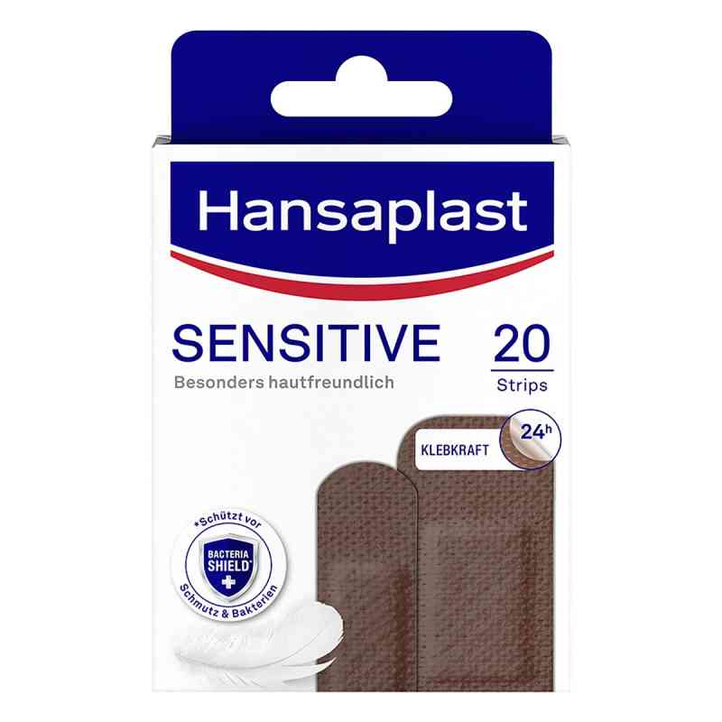 Hansaplast Sensitive Pflasterstrips Hautton Dark 20 stk von Beiersdorf AG PZN 17441978