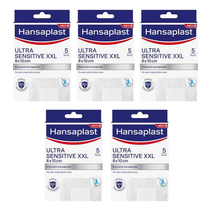Hansaplast Ultra Sensitive Wundverband 8x10 cm XXL 5x5 stk von Beiersdorf AG PZN 08104835