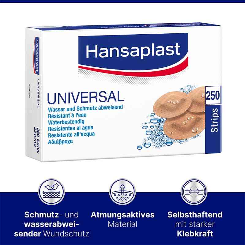 Hansaplast Universal Strips waterres.23mm Dur. 250 stk von Beiersdorf AG PZN 01215286