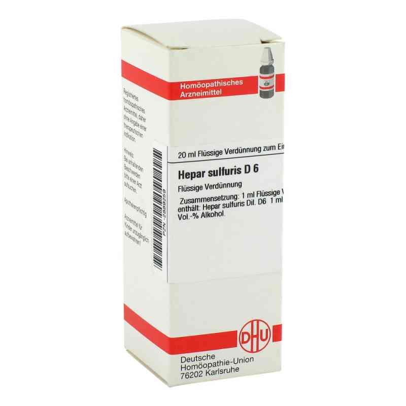 Hepar Sulfuris D6 Dilution 20 ml von DHU-Arzneimittel GmbH & Co. KG PZN 02889259