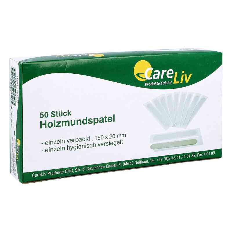 Holzmundspatel einzeln verpackt 50 stk von Careliv Produkte OHG PZN 05467323