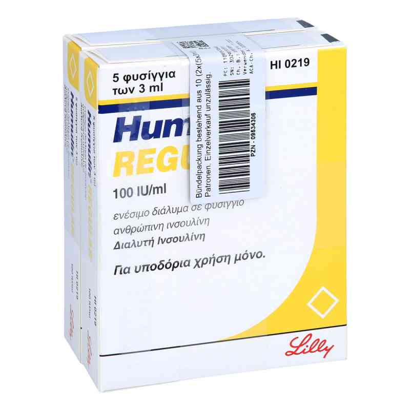 Humulin Normal für Pen 3ml Patrone 10X3 ml von ACA Müller/ADAG Pharma AG PZN 09534306