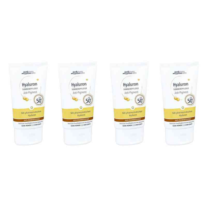 Hyaluron Sonnenpflege Gesicht Anti-Pigment & Anti-Age LSF 50 4x50 ml von Dr. Theiss Naturwaren GmbH PZN 08104783