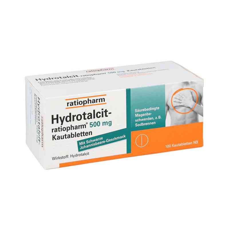 Hydrotalcit-ratiopharm® 500 mg 100 stk von ratiopharm GmbH PZN 07106026