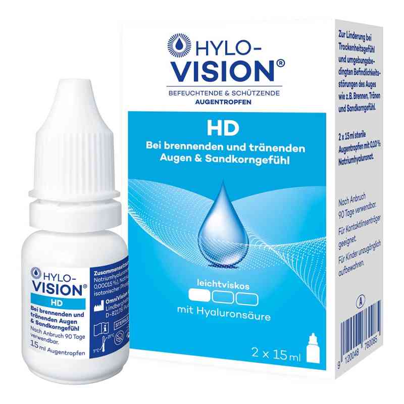 Hylo-Vision HD Augentropfen 2X15 ml von OmniVision GmbH PZN 04411148