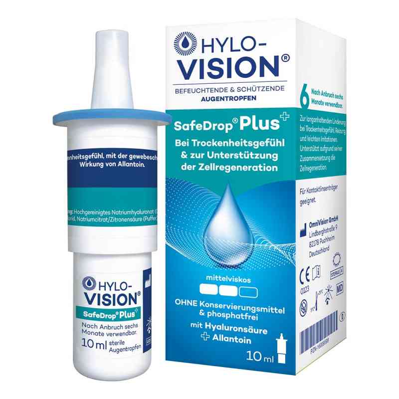 Hylo-Vision Safedrop Plus Augentropfen 10 ml von OmniVision GmbH PZN 16009598