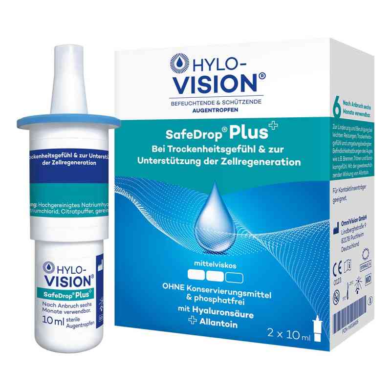 Hylo-Vision Safedrop Plus Augentropfen 2X10 ml von OmniVision GmbH PZN 16009606