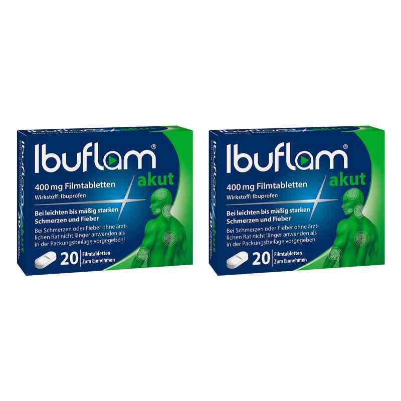Ibuflam akut: 400 mg Ibuprofen Schmerztabletten 2x20 stk von A. Nattermann & Cie GmbH PZN 08102749