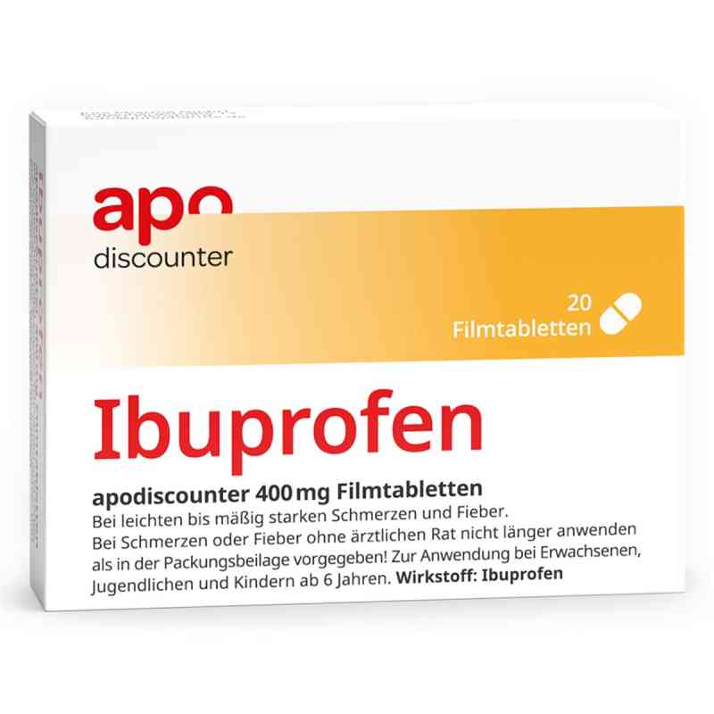 Ibuprofen 400 mg Schmerztabletten von apodiscounter 20 stk von JUTA Pharma GmbH PZN 18413027