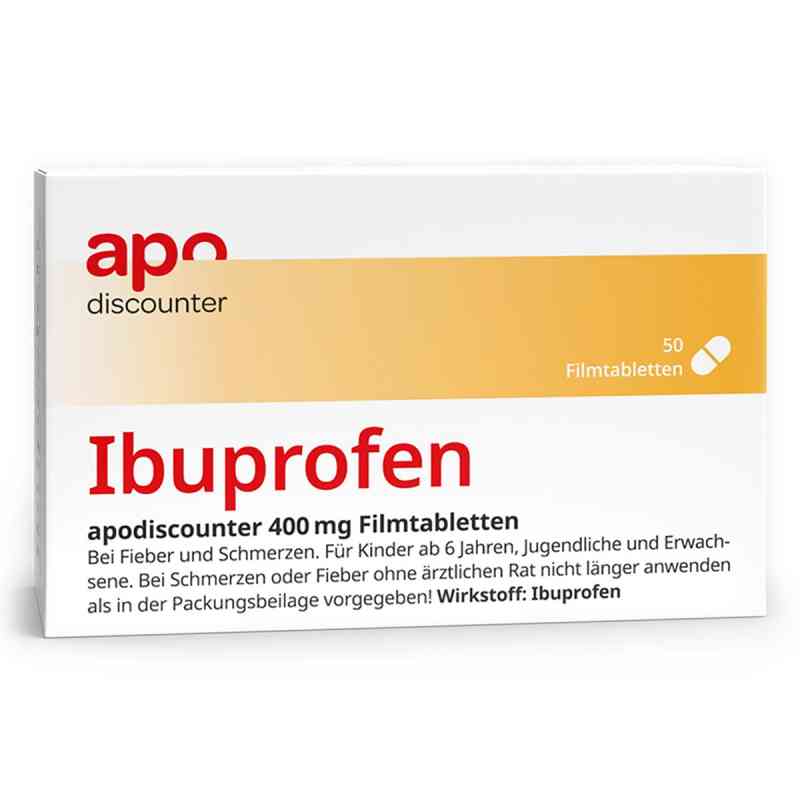 Ibuprofen 400 mg von apodiscounter 50 stk 50 stk von Interpharm GmbH PZN 18240348