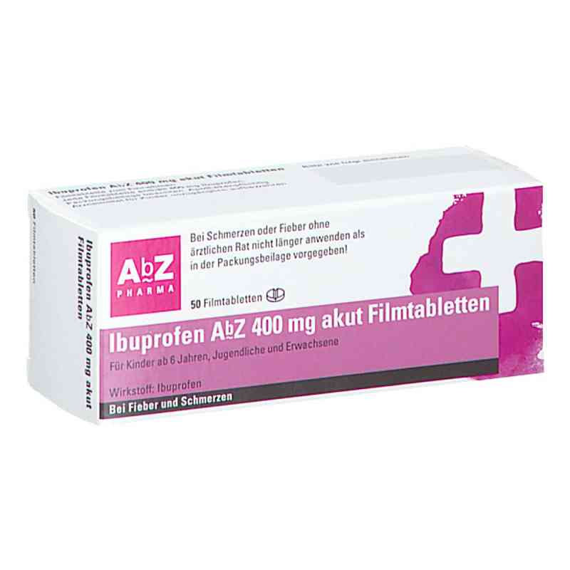 Ibuprofen AbZ 400 mg akut 50 stk von AbZ Pharma GmbH PZN 18029889