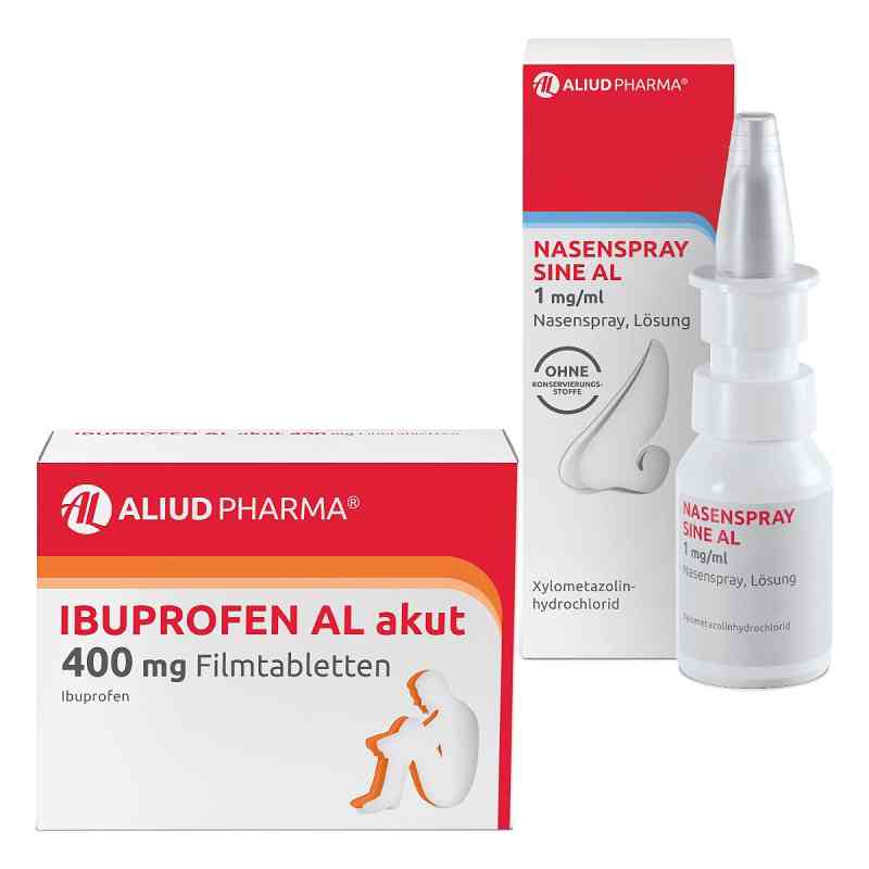 Ibuprofen Al Akut 400 Mg Tabletten & Sine Al 1 Mg/ml Nasenspray 1 Pck von ALIUD Pharma GmbH PZN 08104358