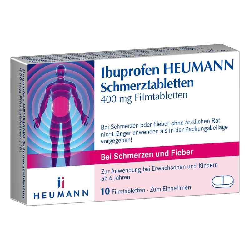 Ibuprofen Heumann Schmerztabletten 400 mg 10 stk von HEUMANN PHARMA GmbH & Co. Generica KG PZN 00040548