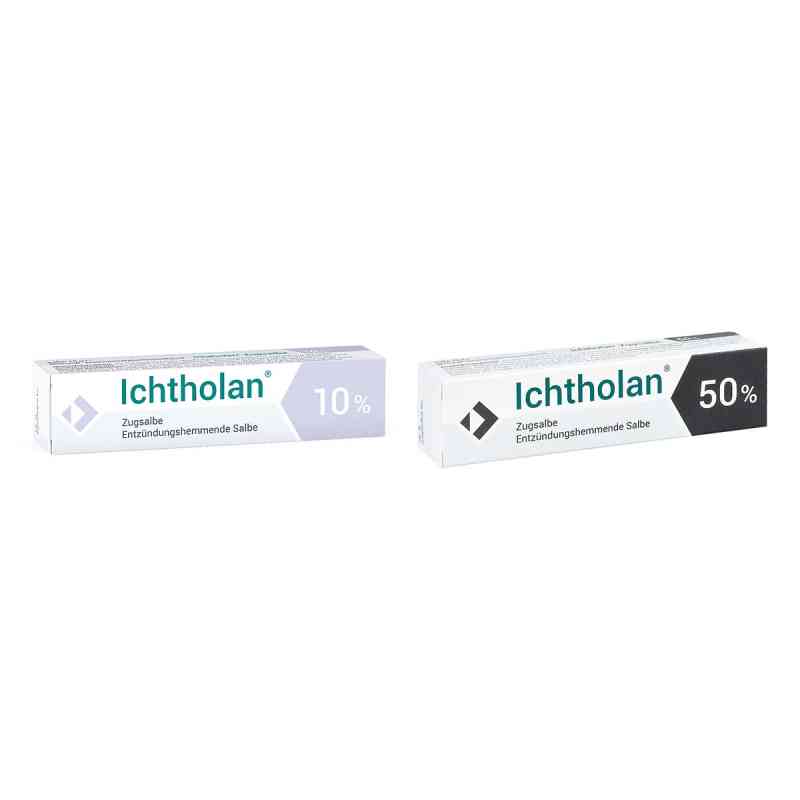 Ichtholan Zugsalbe 10% + Zugsalbe 50% 15+25 g von Ichthyol-Gesellschaft Cordes Hermanni & Co. (GmbH  PZN 08107763