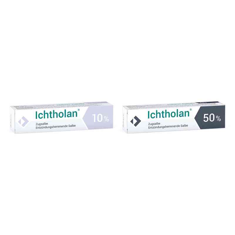 Ichtholan Zugsalbe 10% + Zugsalbe 50% 2x15 g von Ichthyol-Gesellschaft Cordes Hermanni & Co. (GmbH  PZN 08107761