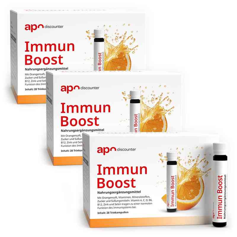 Immun Boost Trinkampullen von apodiscounter 3x28x25 ml von apo.com Group GmbH PZN 08102385