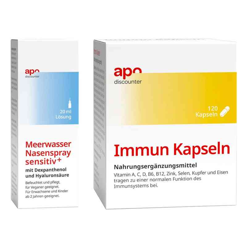 Immunsystem Sparset - Immun Kapseln + befeuchtendes Nasenspray 1 Pck von apo.com Group GmbH PZN 08102221