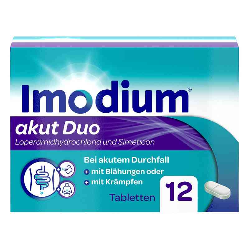 Imodium akut Duo - bei akutem Durchfall, Blähungen & Krämpfen 12 stk von Kenvue Germany GmbH (OTC) PZN 17382709