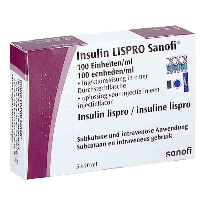 Insulin Lispro Sanofi 100 E/ml iniecto -lsg.dsfl. 5X10 ml von Sanofi-Aventis Deutschland GmbH PZN 12910635