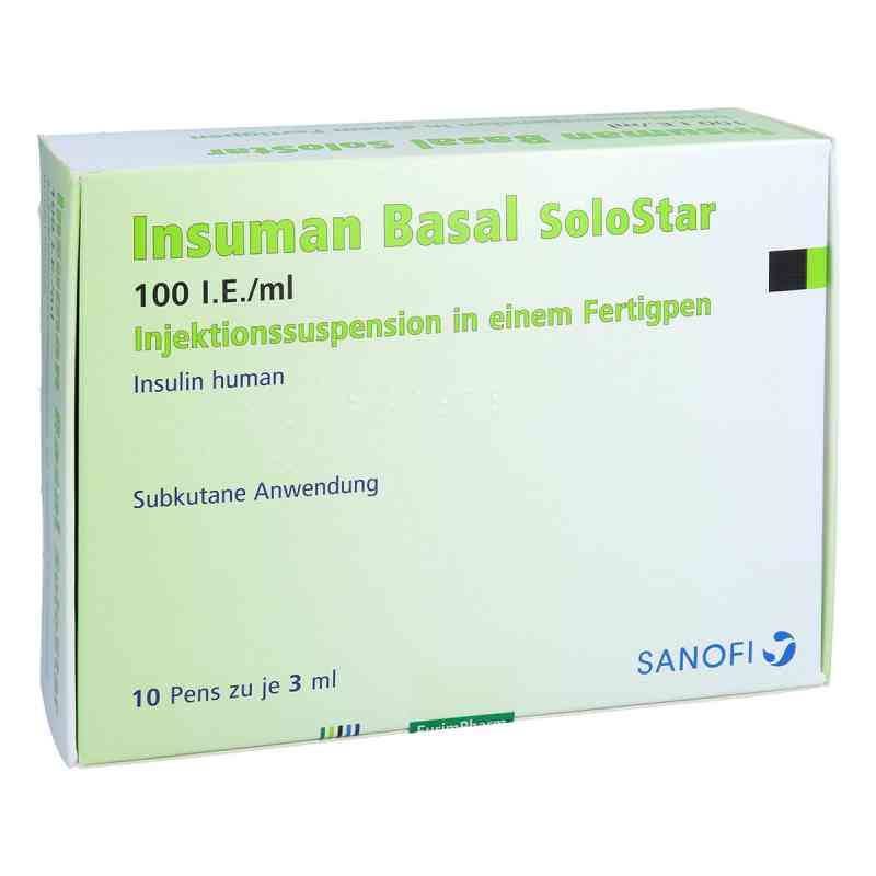 Insuman Basal 100 I.e./ml Solostar Fertigpen 10X3 ml von EurimPharm Arzneimittel GmbH PZN 09290034