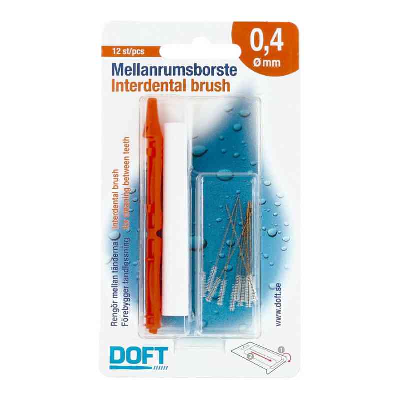 Interdentalbürste 0,4 mit Wechselgriff Doft 12 stk von Axisis GmbH PZN 03109418