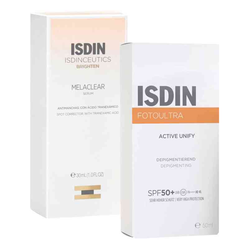 ISDIN Isdinceutics Melaclear Serum + Fotoultra Active Unify Fusi 30+50 ml von ISDIN GmbH PZN 08106218